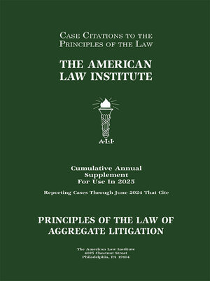 cover image of Principles of the Law, Aggregate Litigation